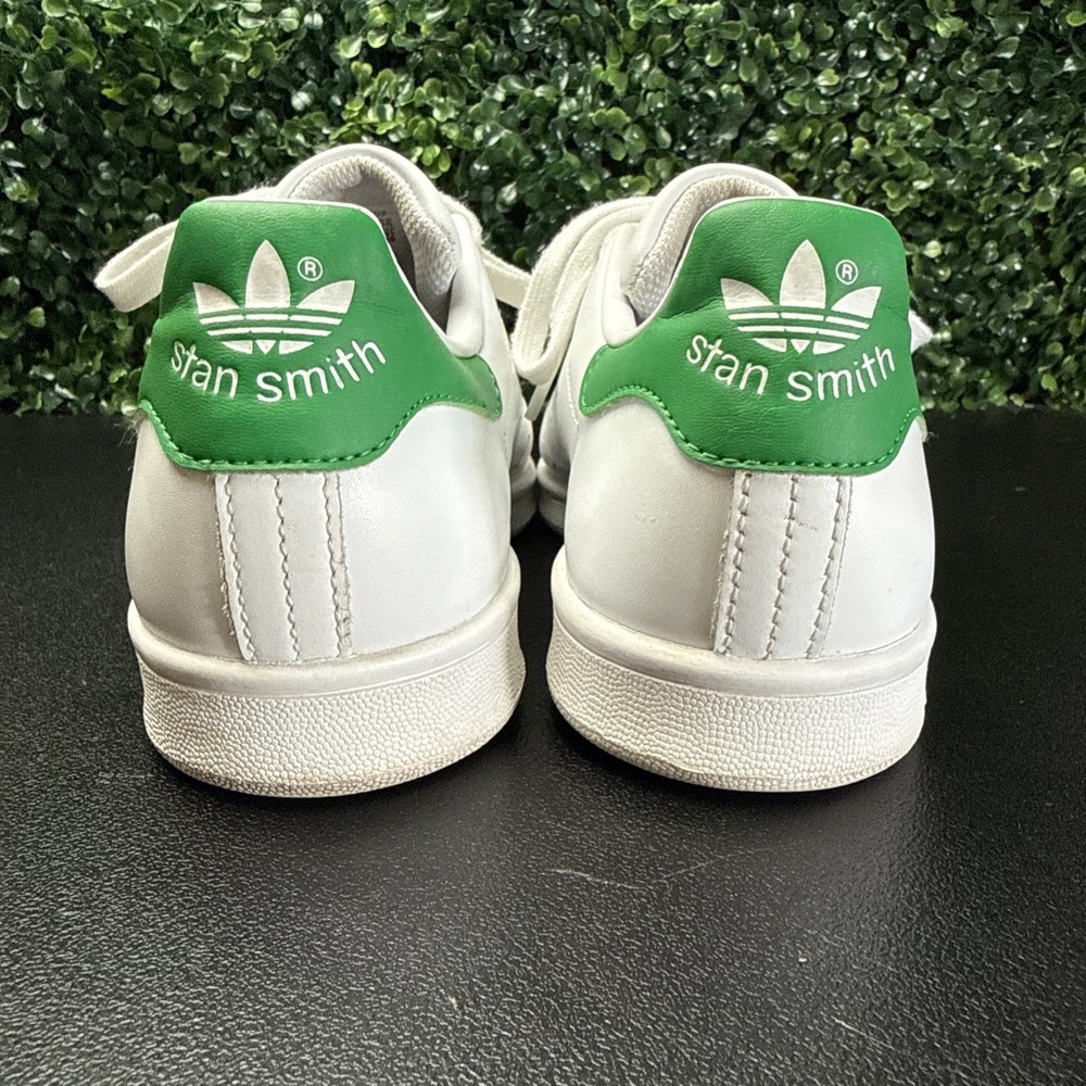 adidas Stan Smith Men's White Green Leather Sneakers Size 8 Breathable - Picture 5 of 10